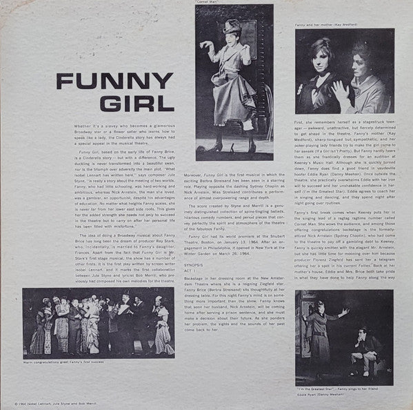 Barbra Streisand • Sydney Chaplin : Funny Girl (Original Broadway Cast) (LP, Album, Scr)