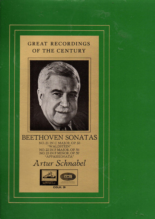 Ludwig Van Beethoven, Artur Schnabel : Sonatas Nos. 21, 22, & 23 (LP, Comp, Mono, RE)