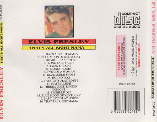 Elvis Presley : That's All Right Mama (CD, Comp)