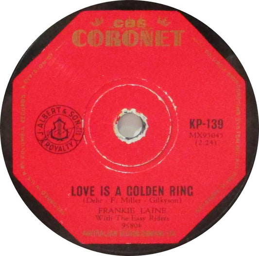 Frankie Laine : Love Is A Golden Ring / There's Not A Moment To Spare (Shellac, 10")