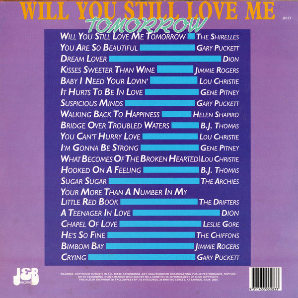 Various : Will You Still Love Me Tomorrow Volume 1 & Volume 2  (2xLP, Comp)