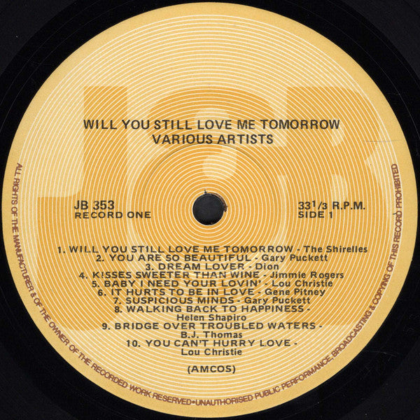 Various : Will You Still Love Me Tomorrow Volume 1 & Volume 2  (2xLP, Comp)