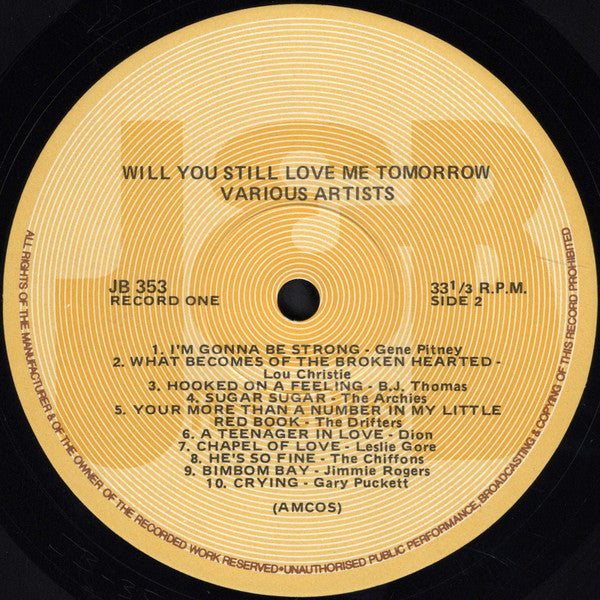 Various : Will You Still Love Me Tomorrow Volume 1 & Volume 2  (2xLP, Comp)