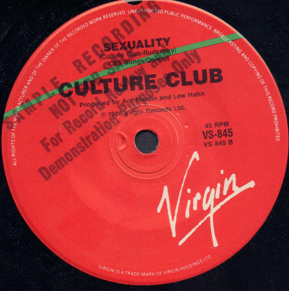 Culture Club : Move Away (7", Single, Promo)