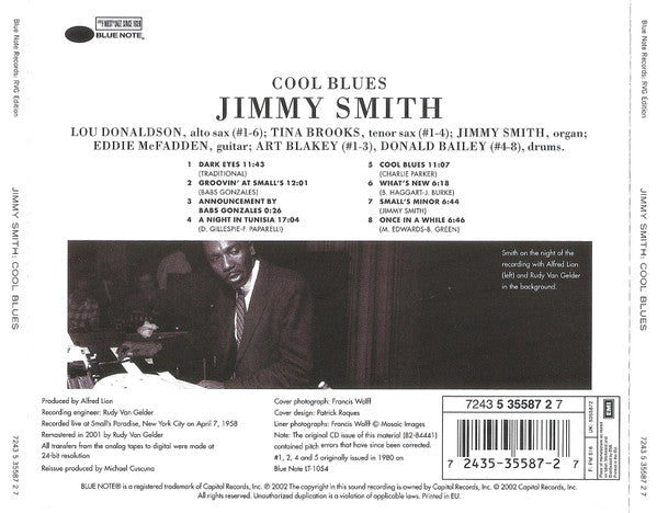 Jimmy Smith : Cool Blues (CD, Album, Mono, RE, RM)
