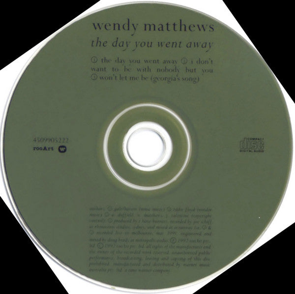 Wendy Matthews : The Day You Went Away (CD, Single)