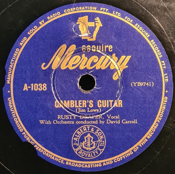 Rusty Draper : Gambler's Guitar / Free Home Demonstration (Shellac, 10")