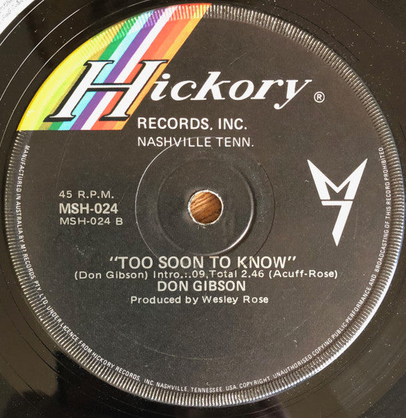 Don Gibson : Touch The Morning (7", Single)
