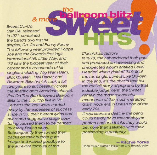 Sweet* : The Ballroom Blitz & More Sweet Hits (CD, Comp)