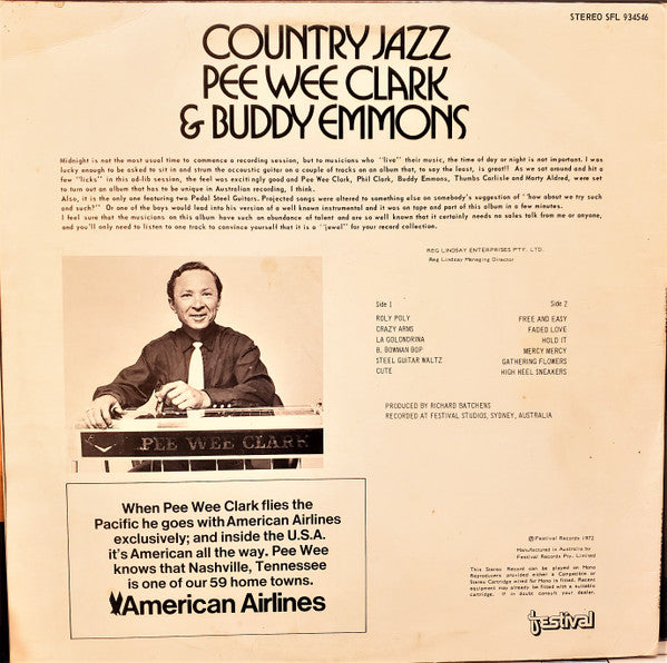 Pee Wee Clark, Buddy Emmons : Country Jazz (LP, Album)
