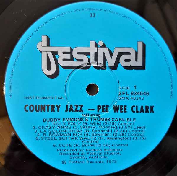 Pee Wee Clark, Buddy Emmons : Country Jazz (LP, Album)