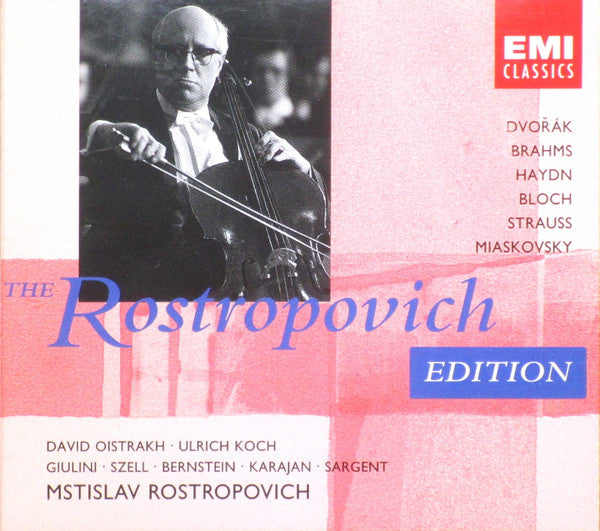 Mstislav Rostropovich, Antonín Dvořák, Johannes Brahms, Joseph Haydn, Ernest Bloch, Richard Strauss, Nikolai Myaskovsky : The Rostropovich Edition (3xCD, Comp, RM)