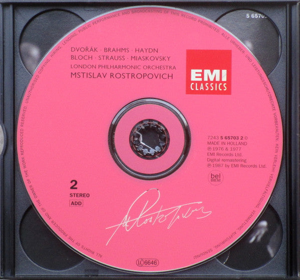 Mstislav Rostropovich, Antonín Dvořák, Johannes Brahms, Joseph Haydn, Ernest Bloch, Richard Strauss, Nikolai Myaskovsky : The Rostropovich Edition (3xCD, Comp, RM)