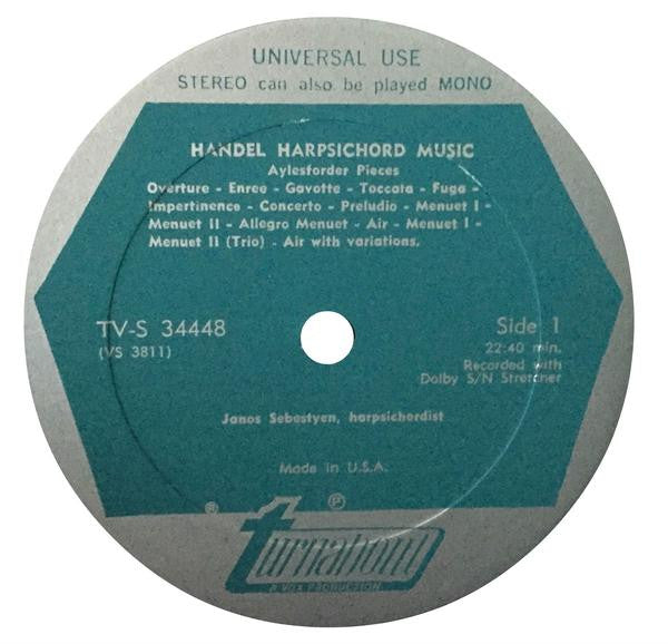 Handel*, Janos Sebestyen* : Harpsichord Music (LP)