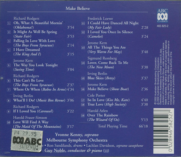 Yvonne Kenny : Make Believe: Classic Songs Of Broadway (CD, Album, Comp, Inc)