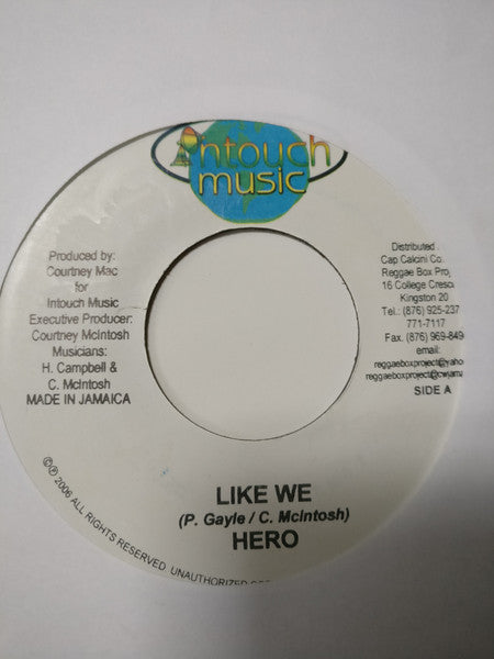Little Hero / Dadda : Like We / Rotten Smile (7")