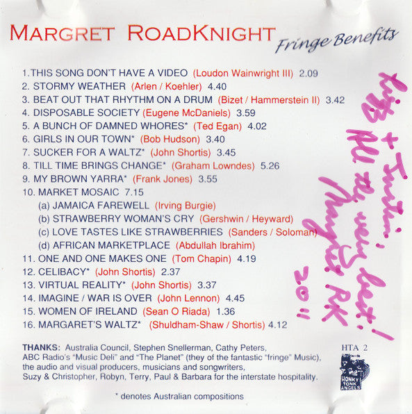 Margret Roadknight : Fringe Benefits (CD, Album)