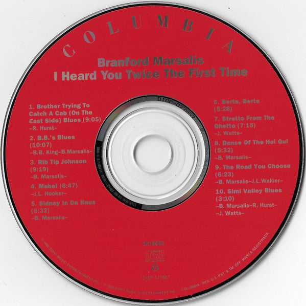 Branford Marsalis : I Heard You Twice The First Time (CD, Album)