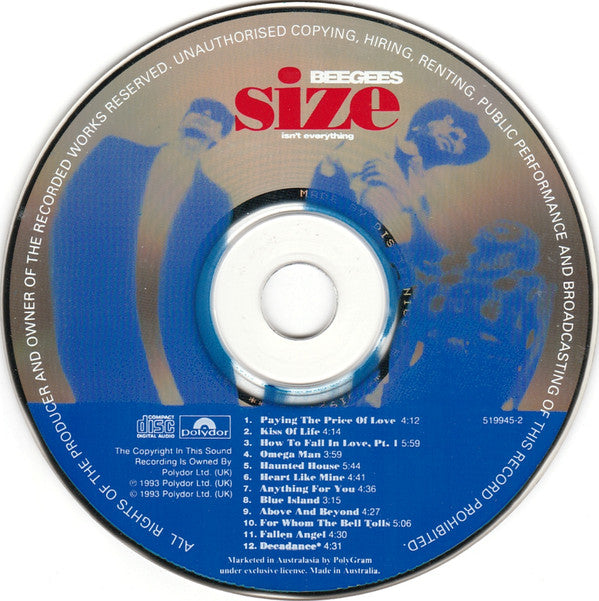 Bee Gees : Size Isn't Everything (CD, Album)