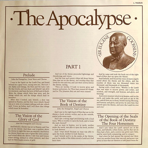 Sir Eugene Goossens, The Sydney Symphony Orchestra* Conducted By Myer Fredman : The Apocalypse (2xLP, Album, Gat)