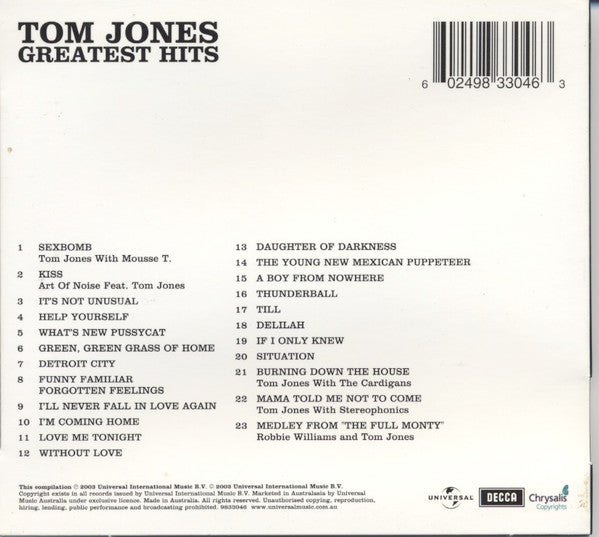Tom Jones : Greatest Hits (CD, Comp, Ltd)