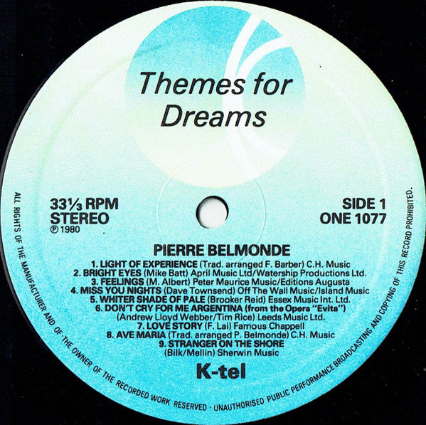 Pierre Belmonde : Themes For Dreams (The Magic Sound Of Panpipes) (LP, RCA)