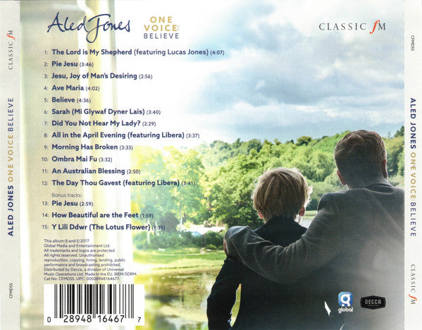 Aled Jones : One Voice: Believe (CD, Album)