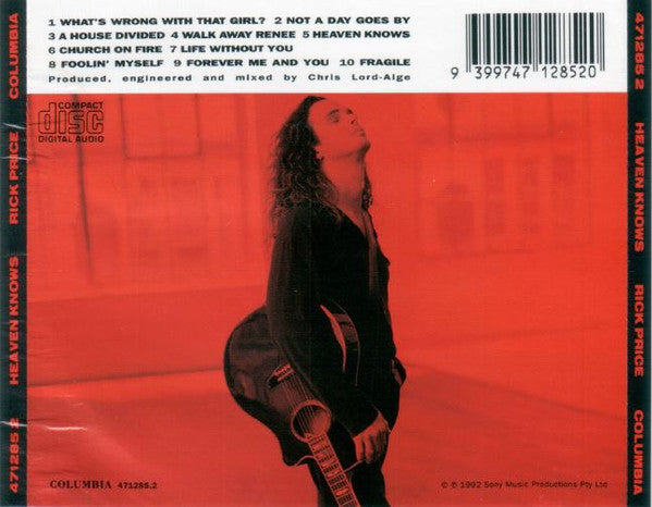 Rick Price : Heaven Knows (CD, Album)