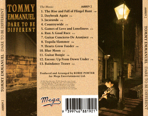 Tommy Emmanuel : Dare To Be Different (CD, Album)
