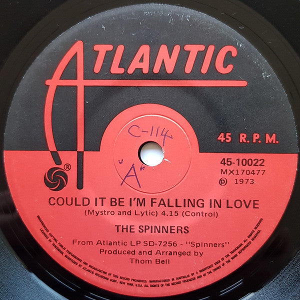 The Spinners* : Could It Be I'm Falling In Love / One Of A Kind (Love Affair) (7", Single)