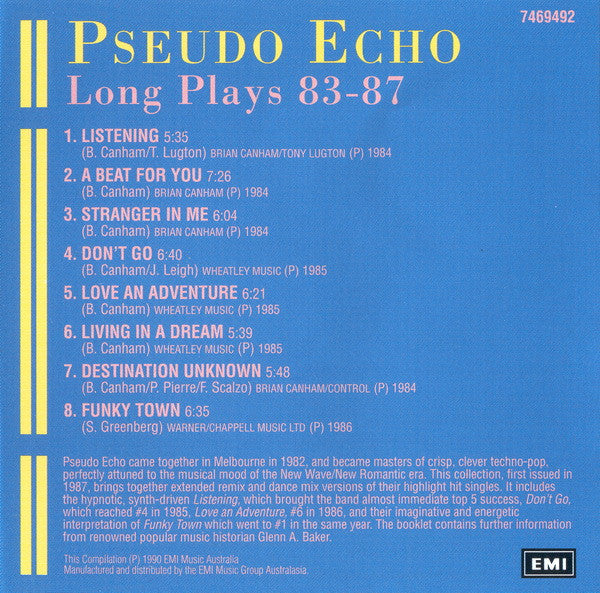 Pseudo Echo : Long Plays 83-87 (CD, Comp, RE)