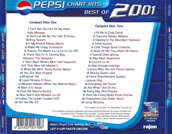 Various : Pepsi Chart Hits Best Of 2001 (2xCD, Comp)