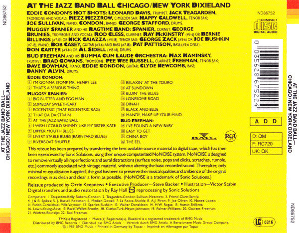 Various : At The Jazz Band Ball - Chicago/New York Dixieland (CD, Comp, RM)