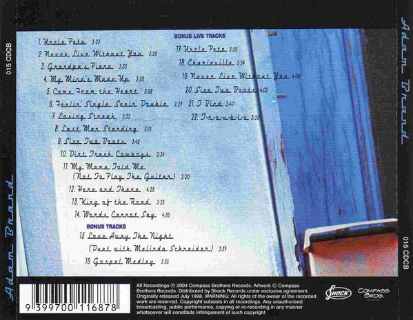 Adam Brand : Adam Brand (CD, Album)
