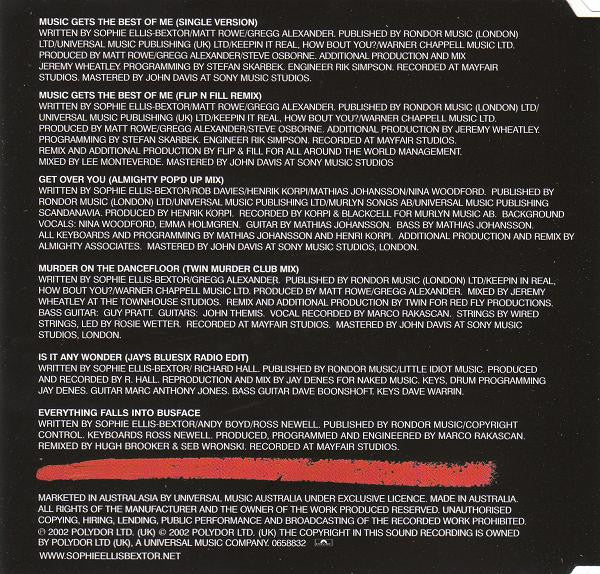 Sophie Ellis-Bextor : Music Gets The Best Of Me (CD, Maxi)