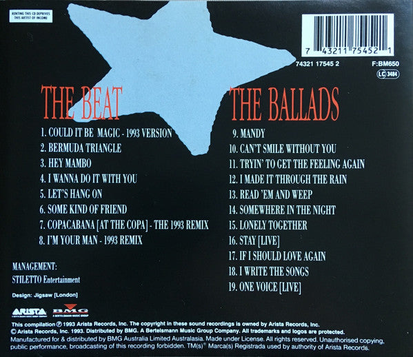 Barry Manilow : Greatest Hits - The Platinum Collection (CD, Comp)