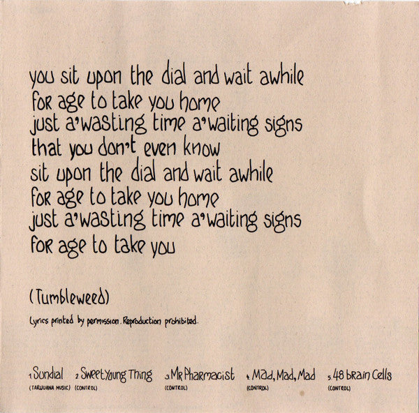 Tumbleweed : Sundial (CD, EP)