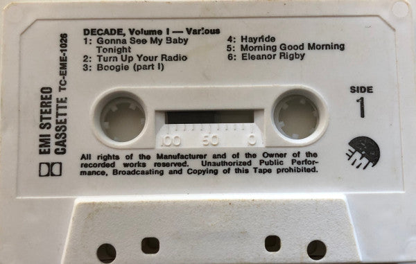 Various : Decade Volume 1 (Cass, Comp)