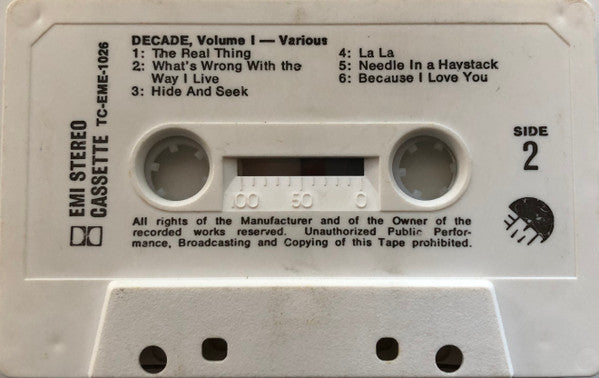 Various : Decade Volume 1 (Cass, Comp)