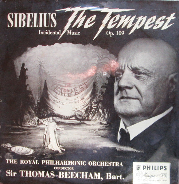 Jean Sibelius, Sir Thomas Beecham : The Tempest - Op. 109  Incidental Music To Shakespear's Play (10", Album, Mono)