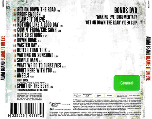 Adam Brand : Blame It On Eve (CD, Album, Ltd)