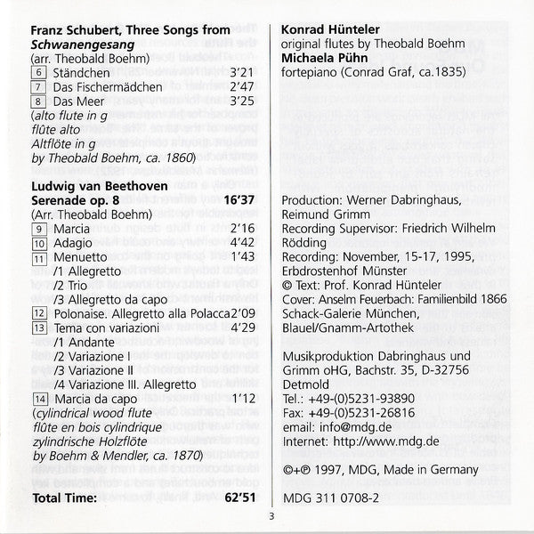 Theobald Boehm*, Konrad Hünteler, Michaela Pühn : The Revolution Of The Flute (CD, Album)