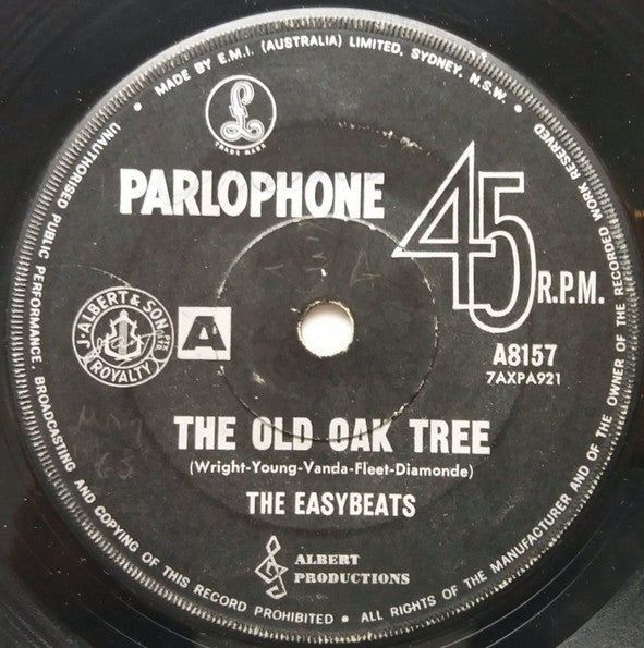 The Easybeats : She's So Fine / The Old Oak Tree (7", Single)