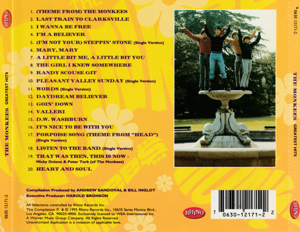 The Monkees : Greatest Hits (CD, Comp, RM)
