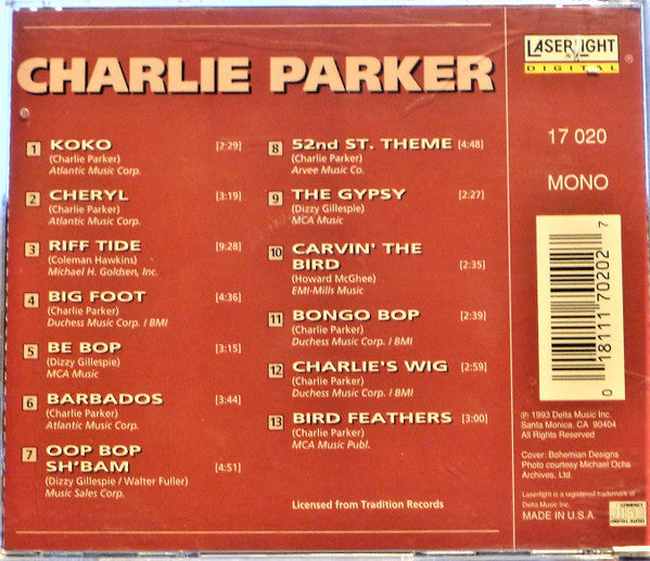 Charlie Parker : The Best Of The Bird (CD, Comp, Mono)