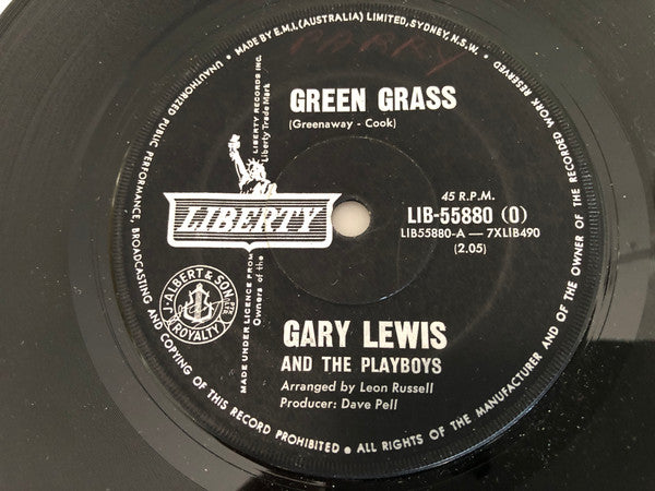 Gary Lewis & The Playboys : Green Grass (7", Single)