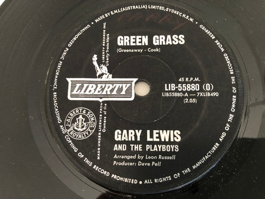 Gary Lewis & The Playboys : Green Grass (7", Single)