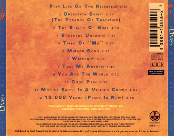 Live : Mental Jewelry (CD, Album)