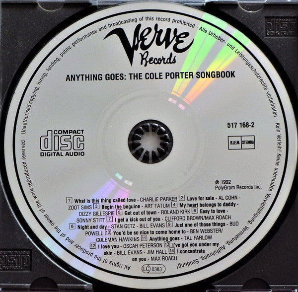 Various : Anything Goes: The Cole Porter Songbook - Instrumentals (CD, Comp, RE, RM)