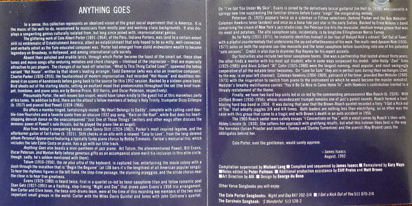 Various : Anything Goes: The Cole Porter Songbook - Instrumentals (CD, Comp, RE, RM)